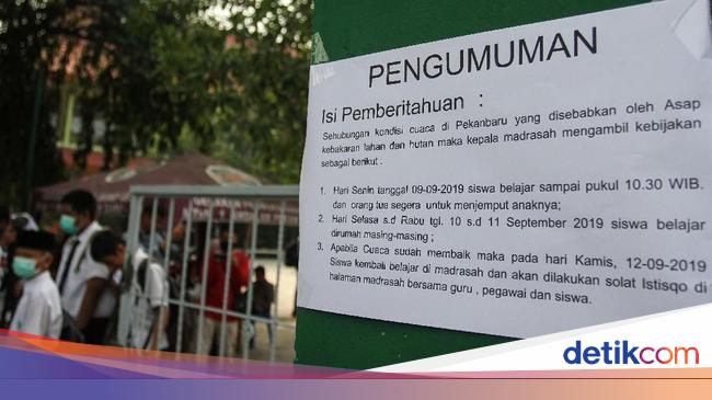 Sekolah Diliburkan Imbas Kabut Asap Di Pekanbaru