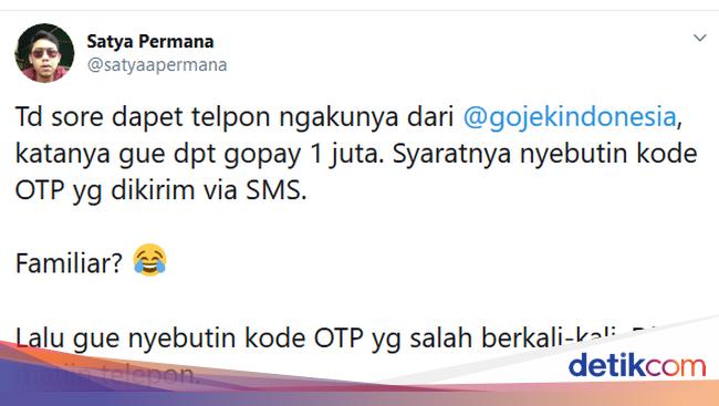 Penipu Kena Tipu, Minta OTP Gojek Akhirnya Malah Jujur