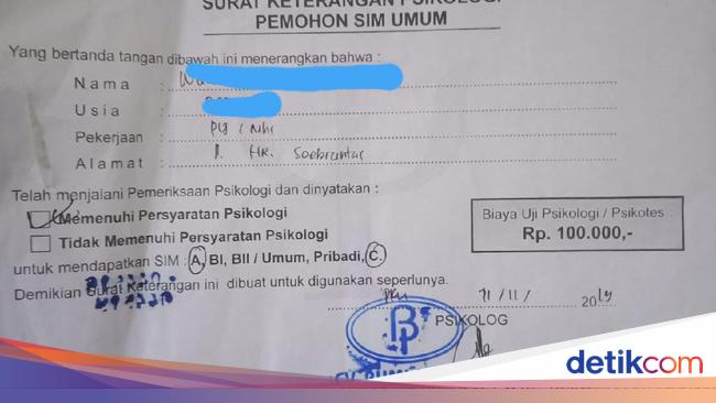 Harga Psikotes Saat Bikin Sim Di Pekanbaru Rp 100 Ribu Dikeluhkan Warga