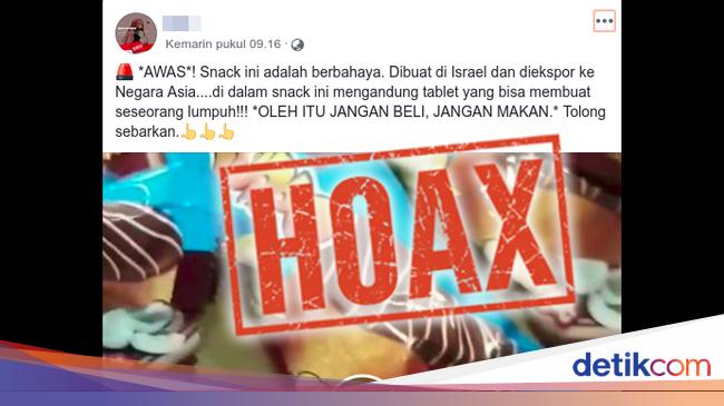 Viral Jajanan Dari Israel Berisi Tablet Pembuat Lumpuh Ini Faktanya