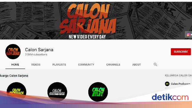 channel youtube calon sarjana