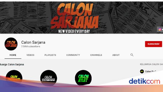 Channel Youtube Calon Sarjana Menghilang Ini Penyebabnya