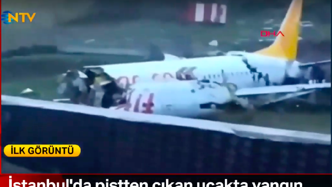 Pesawat Terbelah Tiga Usai Tergelincir Di Bandara Istanbul