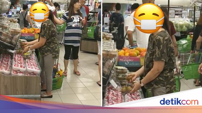 Terulang Lagi Pengunjung Supermarket Meremas Buah  Kiwi