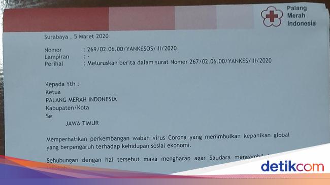 Pmi Jatim Klarifikasi Soal Edaran 65 Warga Suspect Corona Pmi Jatim Klarifikasi Soal Edaran 65 Warga Suspect Corona