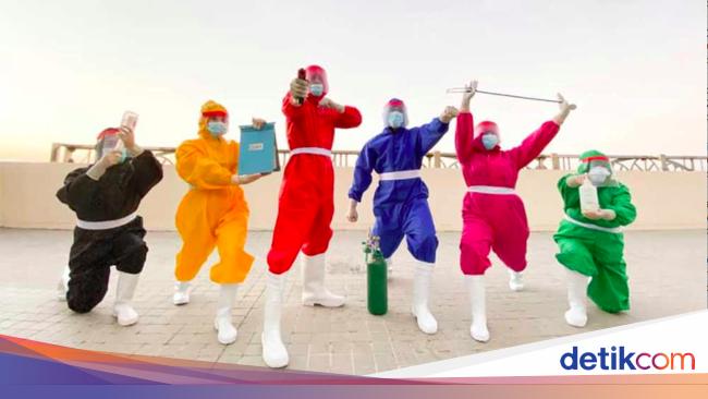 Foto: Variasi APD Lucu, Teletubbies hingga Power Rangers ...