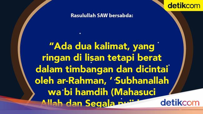 Dua Kalimat Yang Ringan Di Lisan Berat Di Timbangan Dan Dicintai Allah