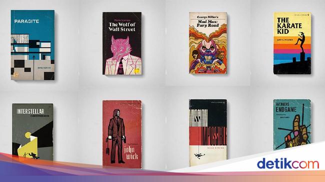 Deretan Film Kelas Dunia Diubah Jadi Sampul Buku Jadul