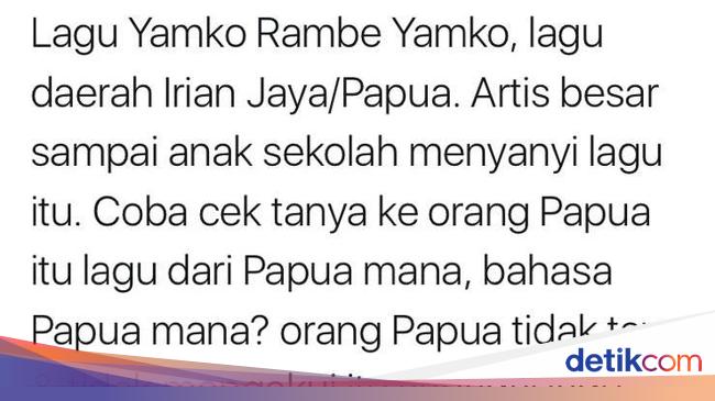 Heboh Yamko Rambe Yamko Disebut Bukan Lagu Dari Papua Benarkah Heboh Yamko Rambe Yamko Disebut Bukan Lagu Dari Papua Benarkah