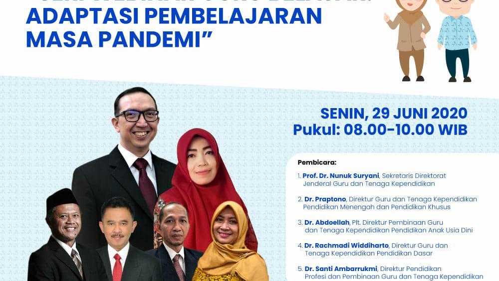 Kemendikbud Siap Rilis Webinar Guru Belajar Soal Adaptasi Saat Pandemi