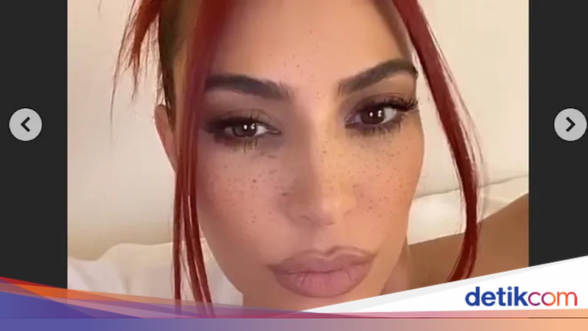 Penampilan Baru Kim Kardashian dengan Rambut Merah, Makin Kece