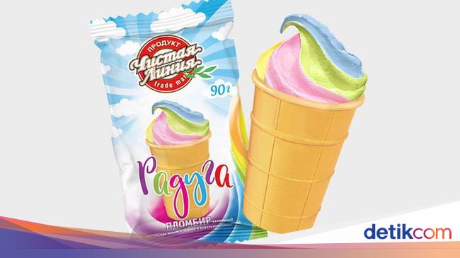 Berwarna Pelangi  Es  Krim  Rusia Jadi Sumber Perdebatan 