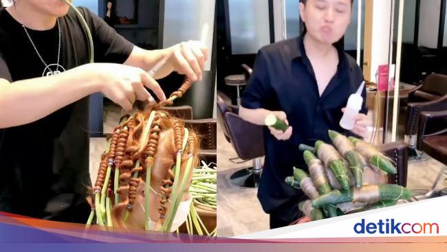 Keriting Rambut di Salon Ini Pakai Pare Kacang dan Jagung Keriting Rambut di Salon Ini Pakai Pare Kacang dan Jagung