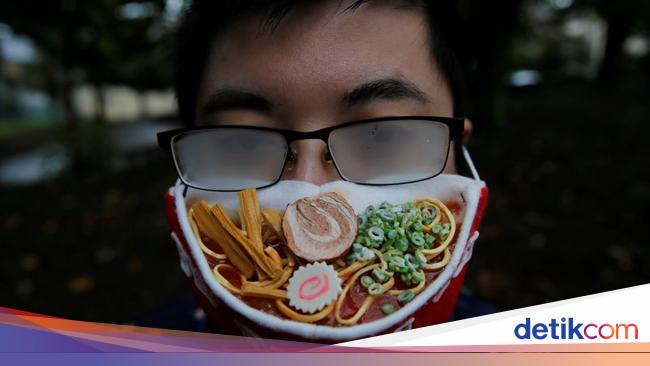 Seniman Jepang  Bikin Masker  3D Ramen Ingin Dimakan atau 