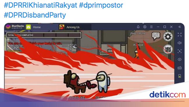 Protes Omnibus Law Pakai Meme Game Among Us