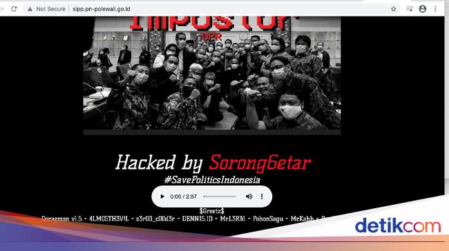 Website Sejumlah Pengadilan Diretas Ada Narasi Impostor Dpr