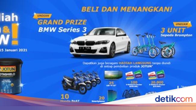 Beli Cat Jotun Bisa Dapat BMW hingga Brompton Begini Caranya Beli Cat Jotun Bisa Dapat BMW hingga Brompton Begini Caranya