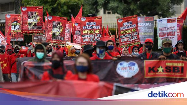 Demo Uu Ciptaker Di Jakarta Terpusat Di 3 Titik Estimasi Massa 4 000 Peserta