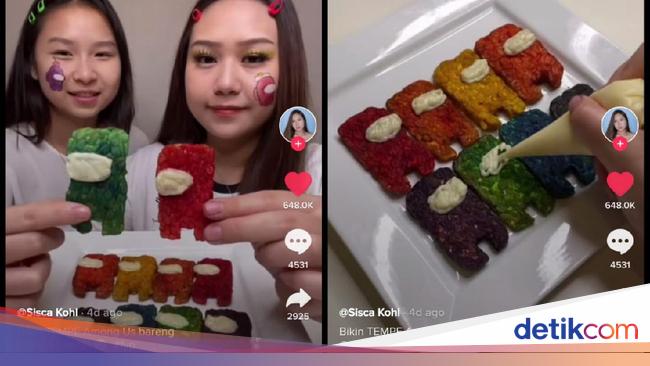 Kreatif! Netizen Ini Bikin Tempe 'Among Us' Warna-warni