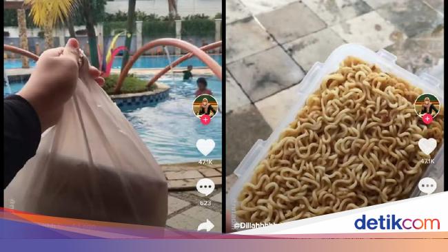 Bekal Mie Goreng Saat Berenang Netizen Ga Ada Lawan