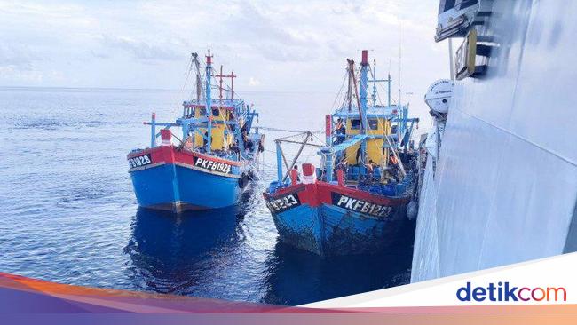 Curi Ikan di Selat Malaka, 3 Kapal Nelayan Malaysia Ditangkap TNI AL