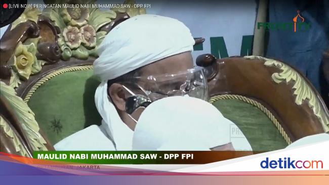 Isi Ceramah Maulid Nabi Habib Rizieq Pakai Masker Dan Face Shield