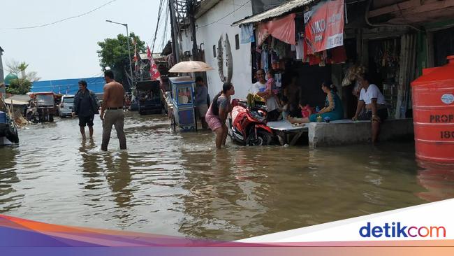 14 RT di Jakarta Utara Tergenang Banjir Rob Siang Ini