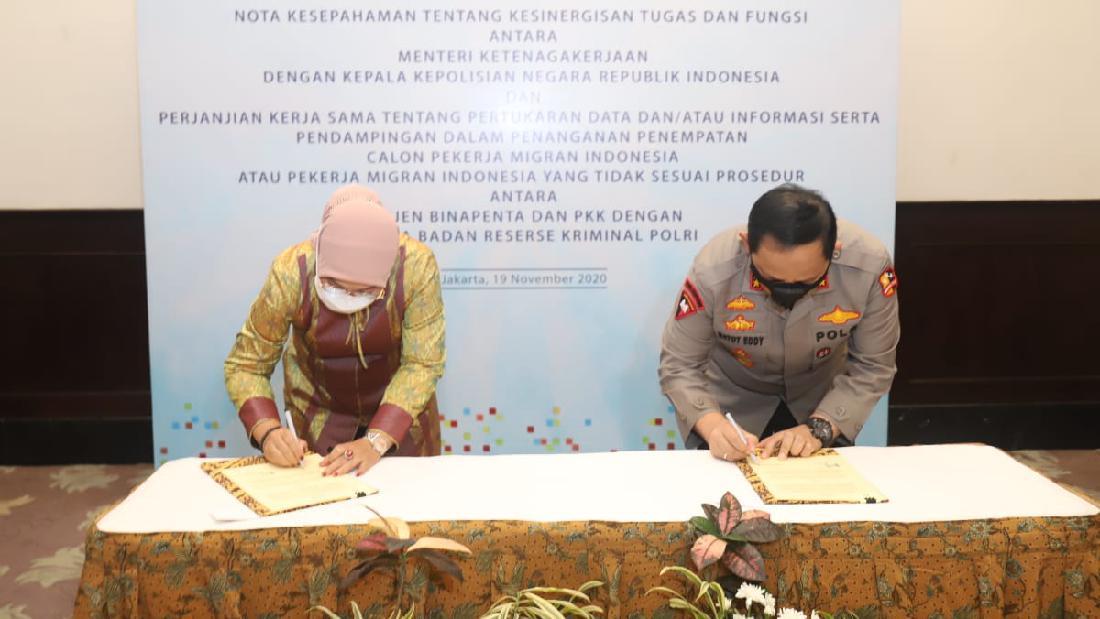 Kemnaker Dan Polri Perkuat Sinergi Lindungi Pekerja Migran