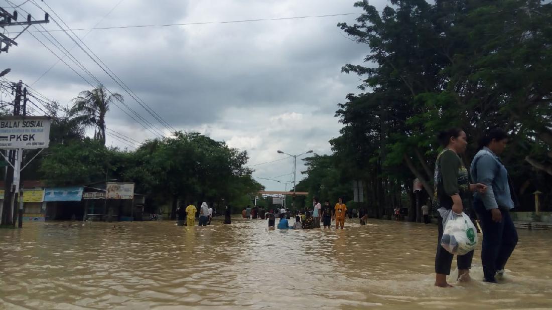 Banjir Terjang Kawasan Kota Tebing Tinggi, Ribuan Rumah Terendam