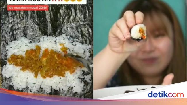 Cara Bikin Sushi Hemat ala Anak Kos Isinya Telur Geprek 