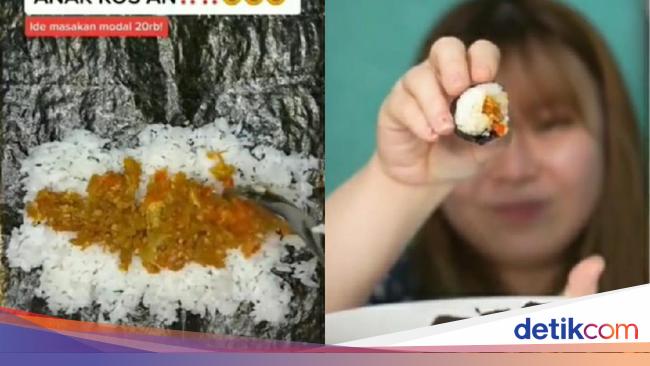 Cara Bikin Sushi Hemat ala Anak Kos Isinya Telur Geprek Cara Bikin Sushi Hemat ala Anak Kos Isinya Telur Geprek