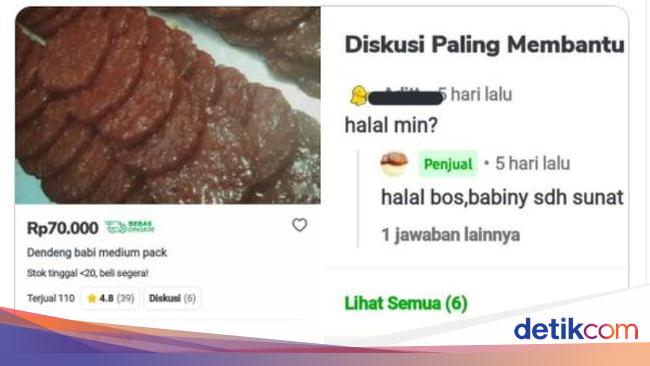 Jawaban Kocak Penjual Dendeng Babi Saat Netizen Tanya Halal Min