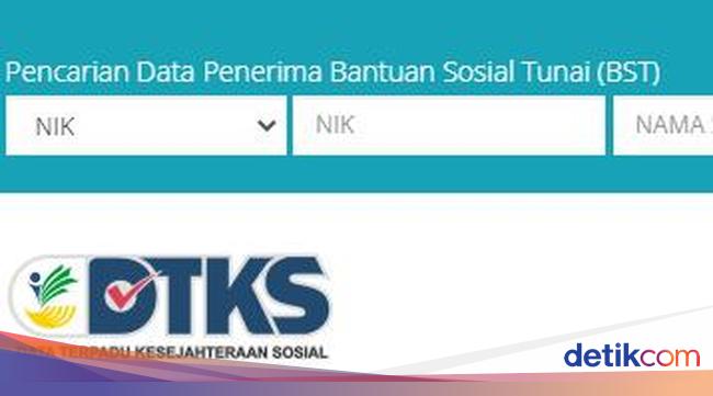 LOGIN dtks.kemensos.go.id untuk Cek Penerima Bansos Tunai Rp 300 Ribu, Masukkan NIK atau Nomor KIS - Tribunnews.com