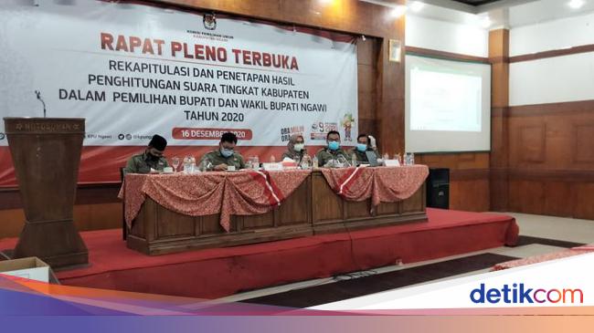 Rekapitulasi Pilkada Ngawi Ony Antok Unggul 94 42 Lawan Kotak Kosong