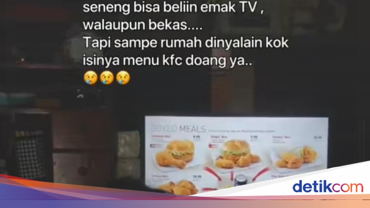 Sedih! Beli Hadiah TV Buat Ibu, Ternyata Tayangannya Menu KFC