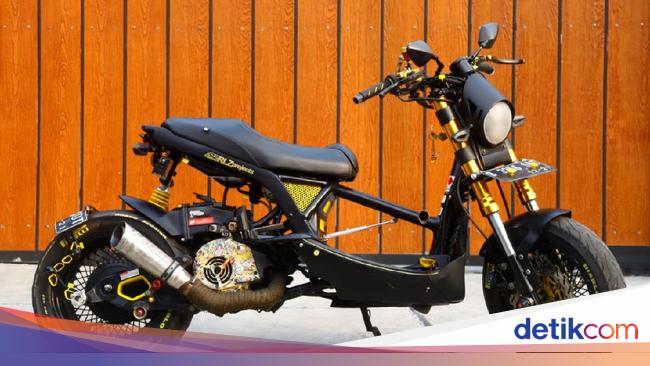 Potret Modifikasi Yamaha Mio Soul Ala Low Rider