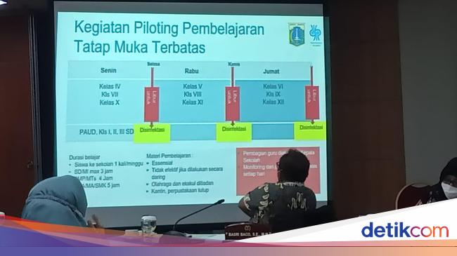 Pilot Project Sekolah Tatap Muka di Jakarta Dimulai 7 