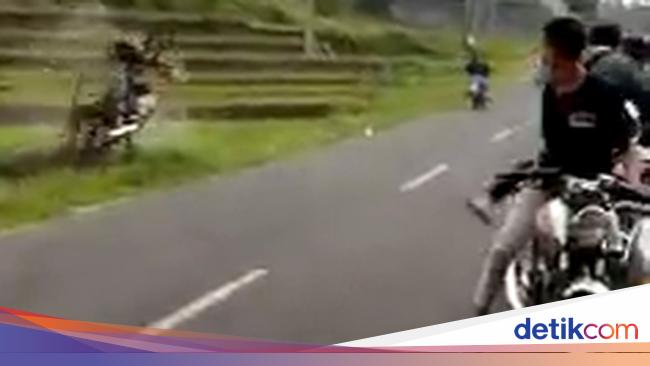 Pembalap Liar yang Viral Salto ke Sawah Selamat Namun Retak Tulang Tangan