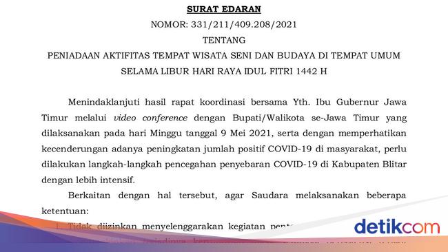 Kabupaten Blitar Tutup Semua Oek Wisata Selama Libur Lebaran Kabupaten Blitar Tutup Semua Oek Wisata Selama Libur Lebaran