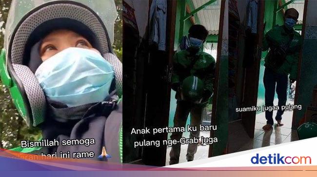 Viral Perjuangan Sekeluarga Kerja Ojek Online, Ibu Hingga Anak Jadi Ojol