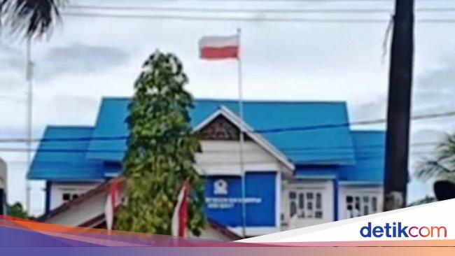 Viral Red and White Flag at the West Aceh Regency Government Office Installed upside down