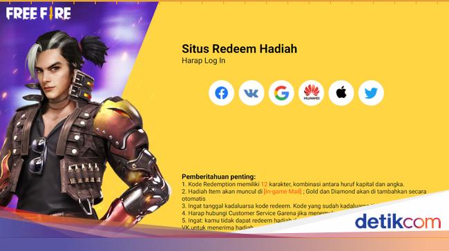 Kode Redeem Free Fire Ff Gratis Terbaru 20 September 2021