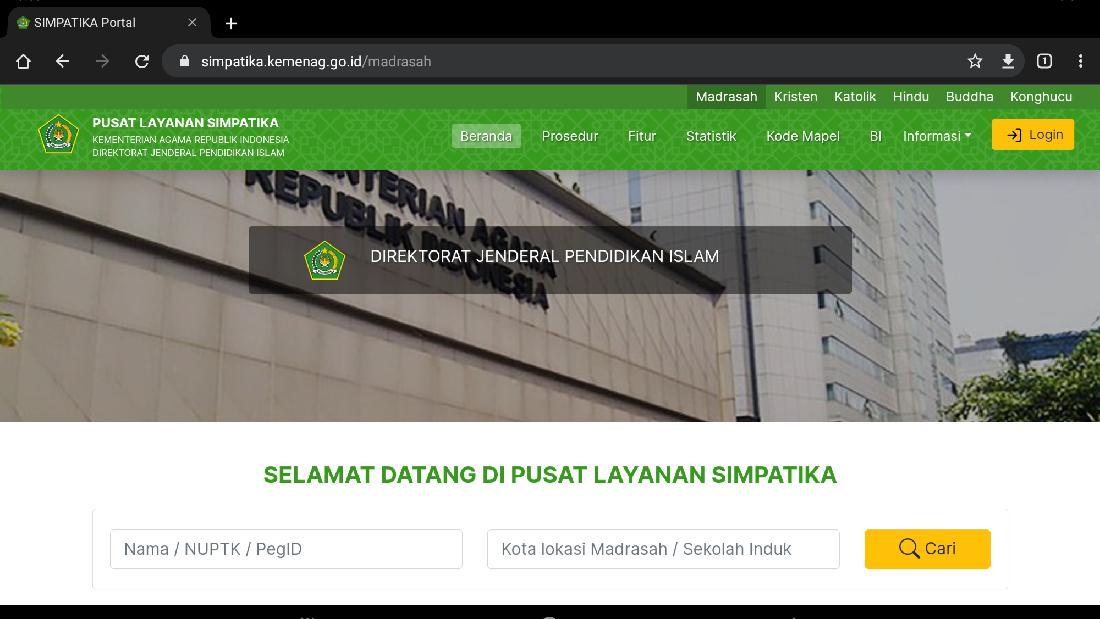 Login SIMPATIKA Kemenag 2021 Untuk Cek Tunjungan Insentif Guru Madrasah ...