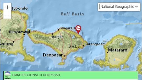 Gempa M 3,5 Guncang Karangasem Bali