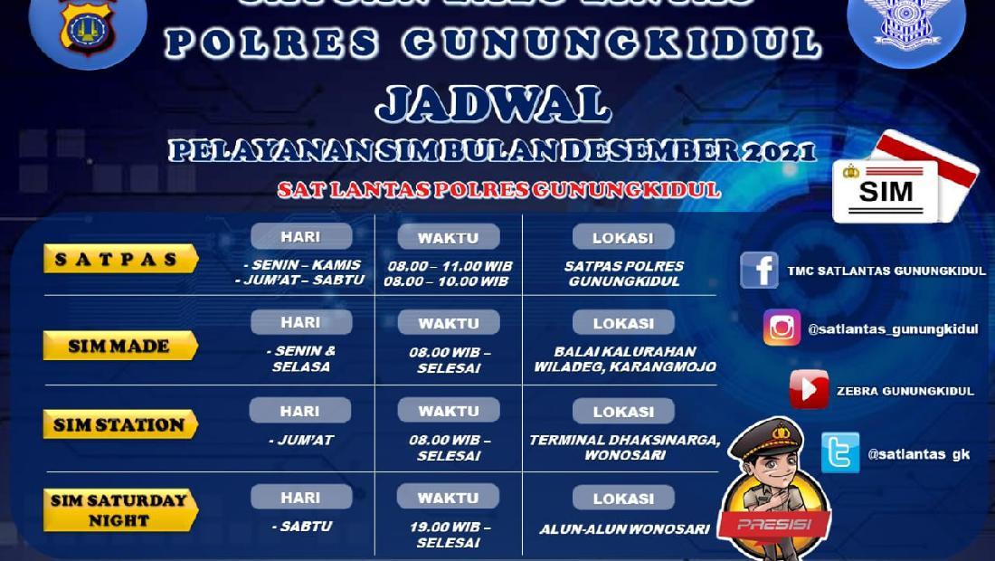 Jadwal SIM Keliling Di Gunungkidul Bulan Desember, Cek Di Sini