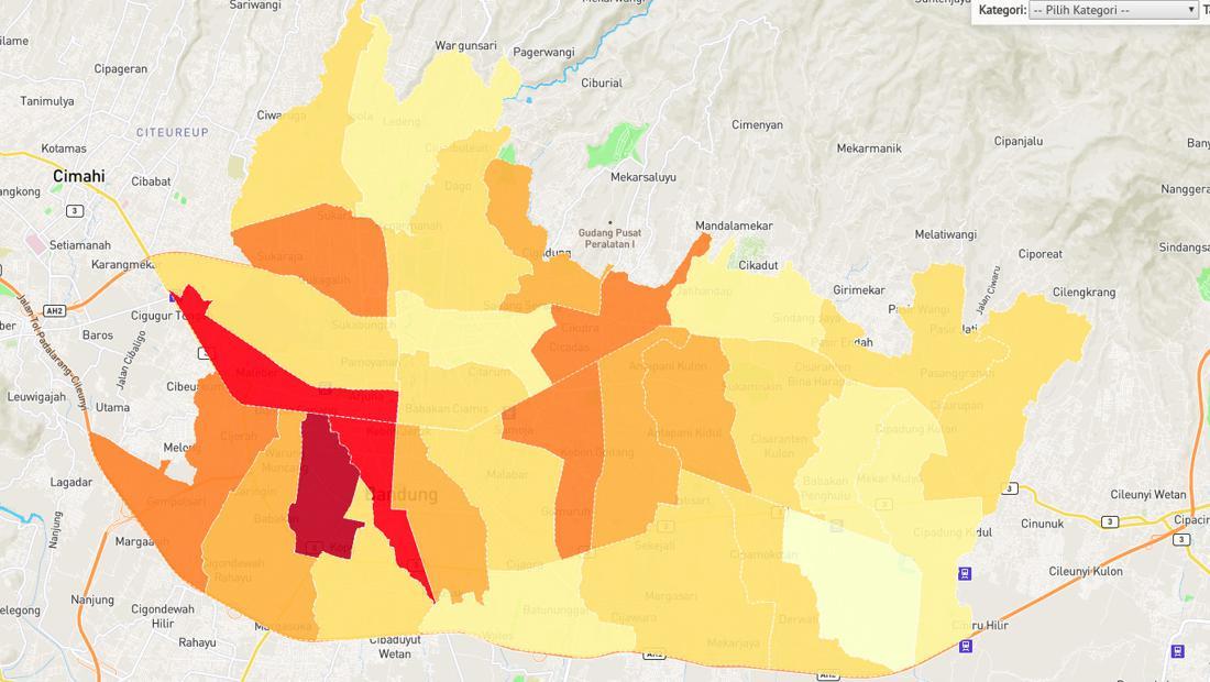 5 Kecamatan Terpadat Di Kota Bandung