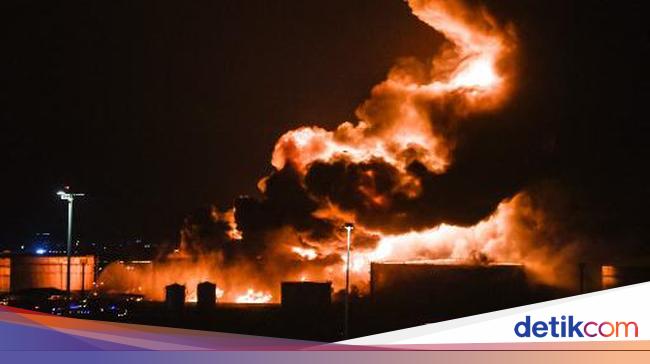 Missile Attacked, Aramco Oil Refinery near Saudi F1 Race Circuit on fire