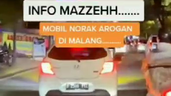 Honda Brio Pakai Strobo di Malang Alasan Buru-buru, Kasih Jalan ...