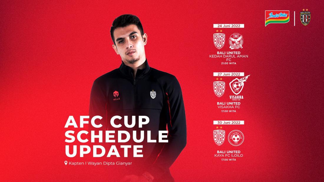 Jadwal Pertandingan Bali United Di AFC Cup 2022