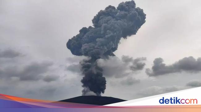 Since yesterday, there have been 7 eruptions of Mount Anak Krakatau